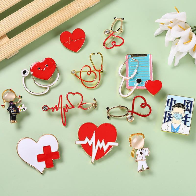 Organ Heart Collection unica per spillo con smalto per arte cardiaca