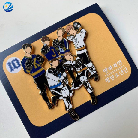 souvenir Vendita calda per placcatura in metallo per leni in metallo in metallo corea idolo kpop glitter screen distinta deruda perpuli di smalto personalizzato