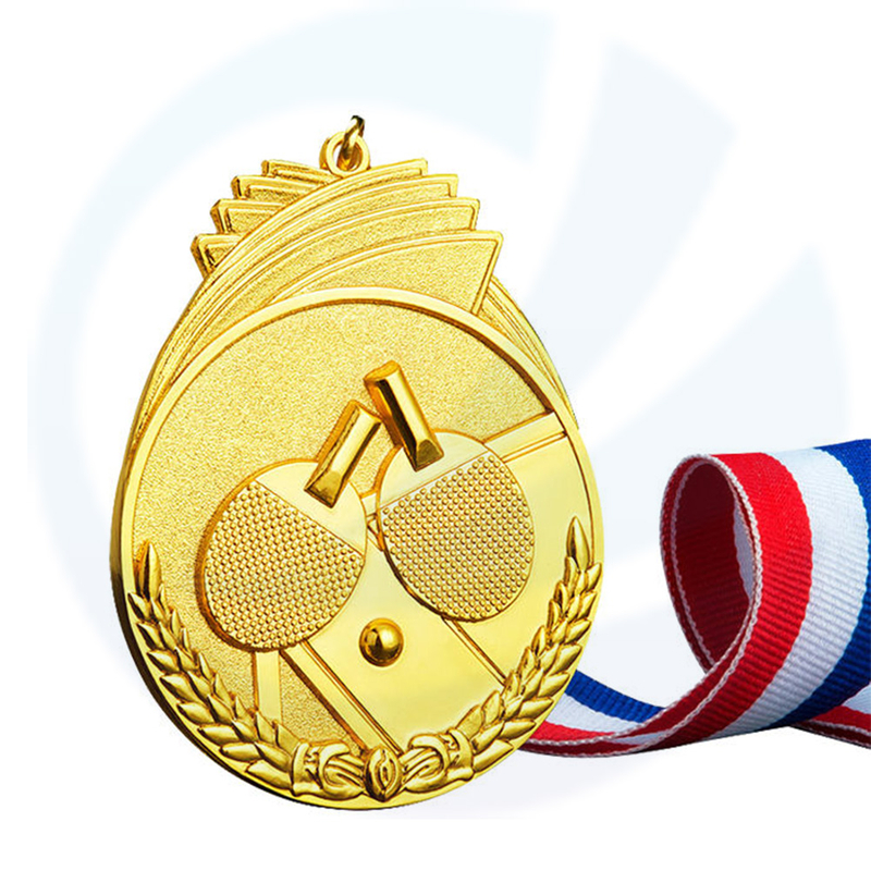 Metal Free Custom Zinc Award 3D Award 3D Gold Sliver Copper Table Tennis Medals for Trofies Sport Race