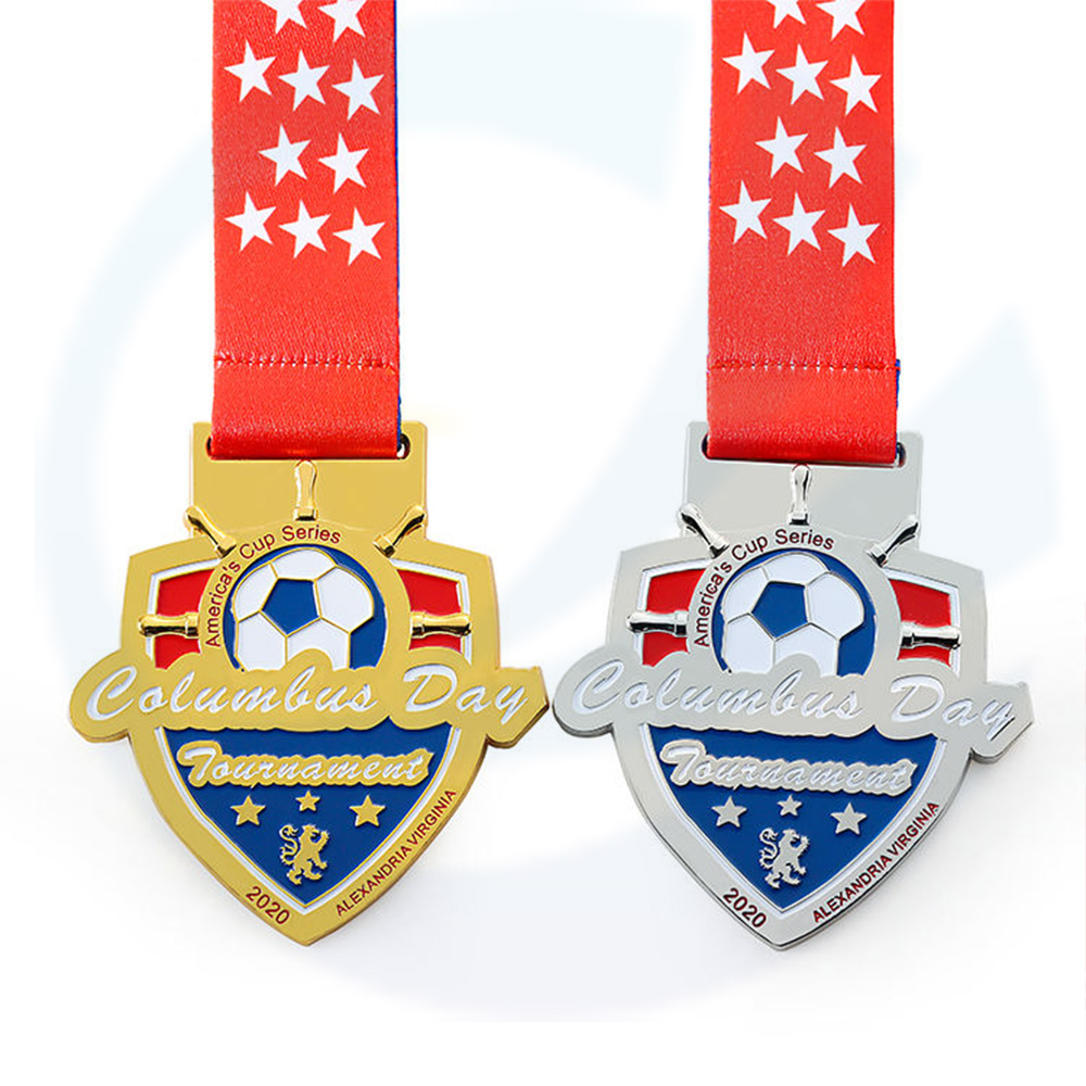 Factory produce Metal 3D Soft Enamel Sport Medals Sport Medal Football Basketball Gold Silver Award Medal