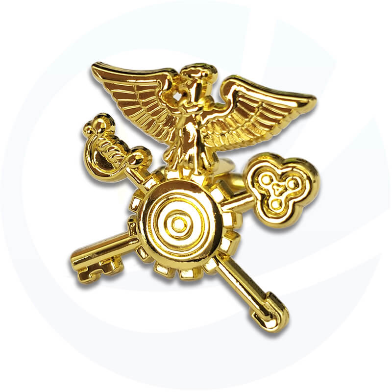 Distintivo della polizia militare in bronzo mini oro