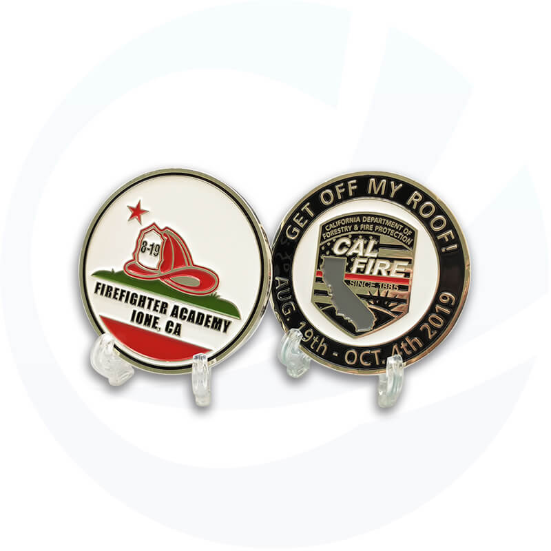Produttore nessun minimo in smalto souvenir souvenir Fire Department Challenge Coin