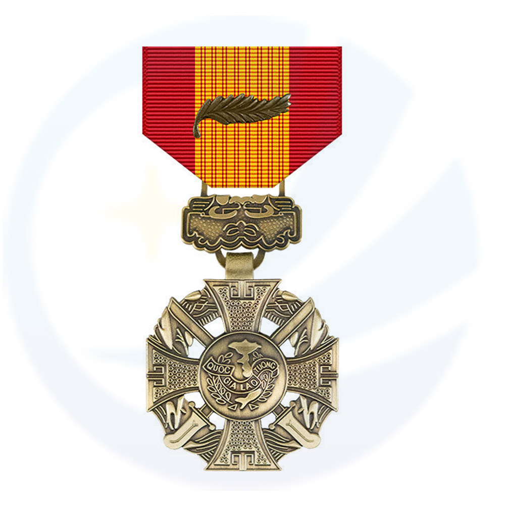 Nessuna medaglia di badge vuoto personalizzato con ordine minimo conmemorativa medaglia d'onore con velluto