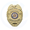 Badge di lavoro della polizia del giudice di pace un battitore