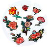 Patch di fiori da ricamo personalizzati all'ingrosso su patch di patch flowers abiti applique patch